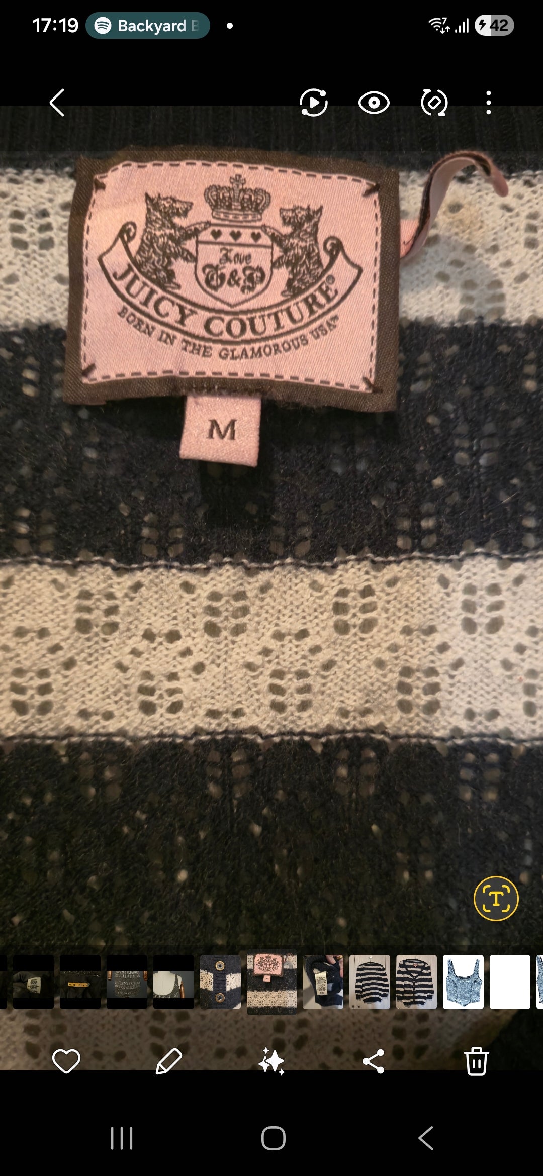 Y2K JUICY Summer Sweater Silk Blend M