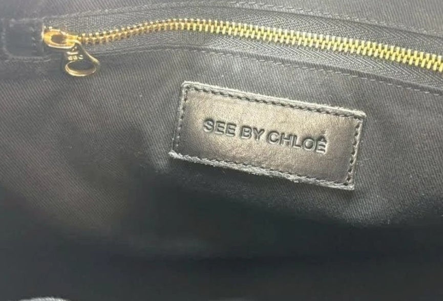 LUX Authentic See by Chloe Leather Tote Bag